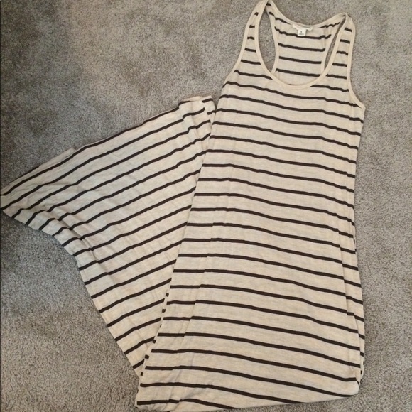 Heathered cream and brown maxi dress - Picture 2 of 2